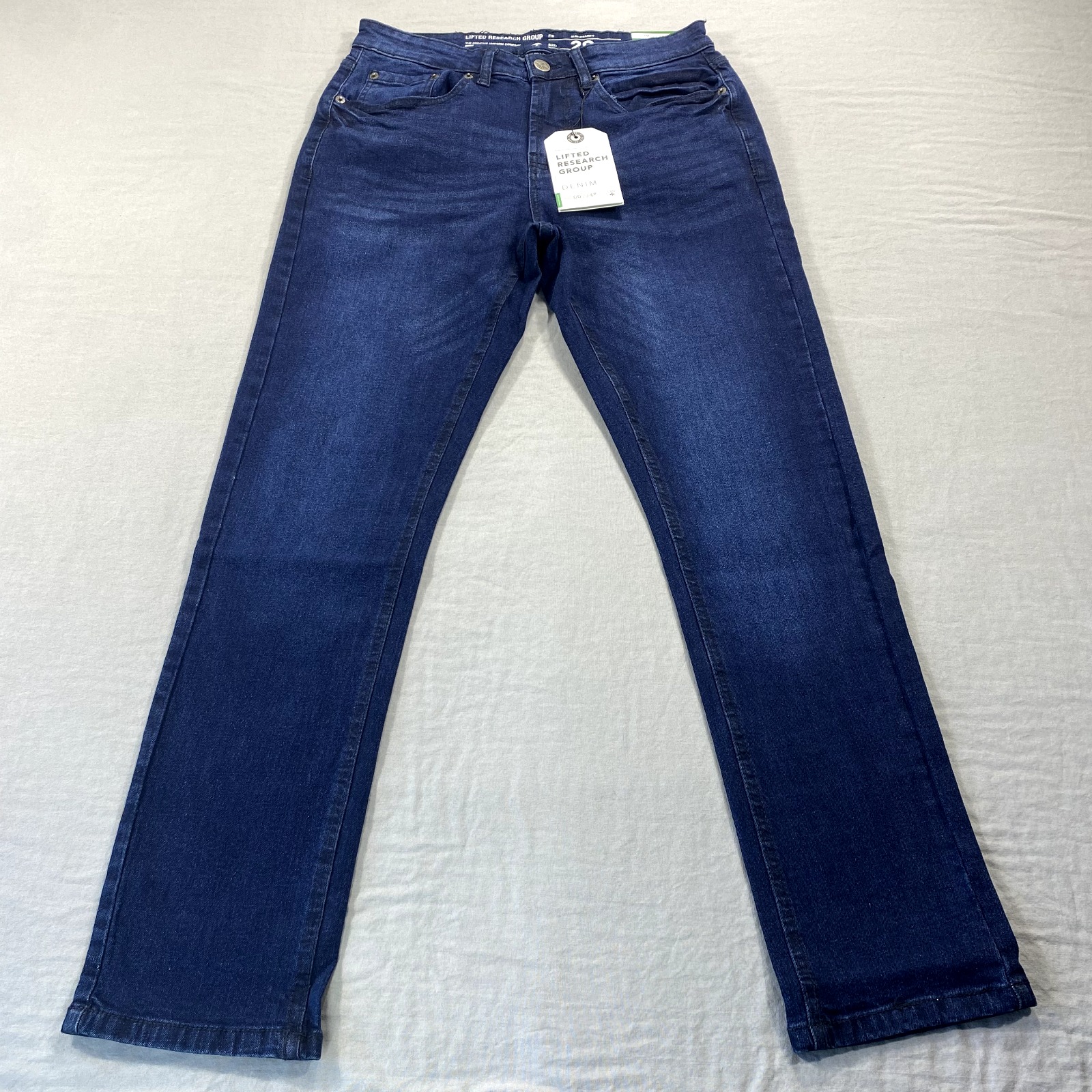 Nwt Lrg Lifted Research Group Jeans Mens 29x30 Slim Straight Stretch Dark Wash #